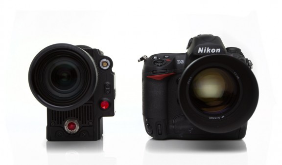 Fixed lens Scarlet & Nikon D3 Side by Side
