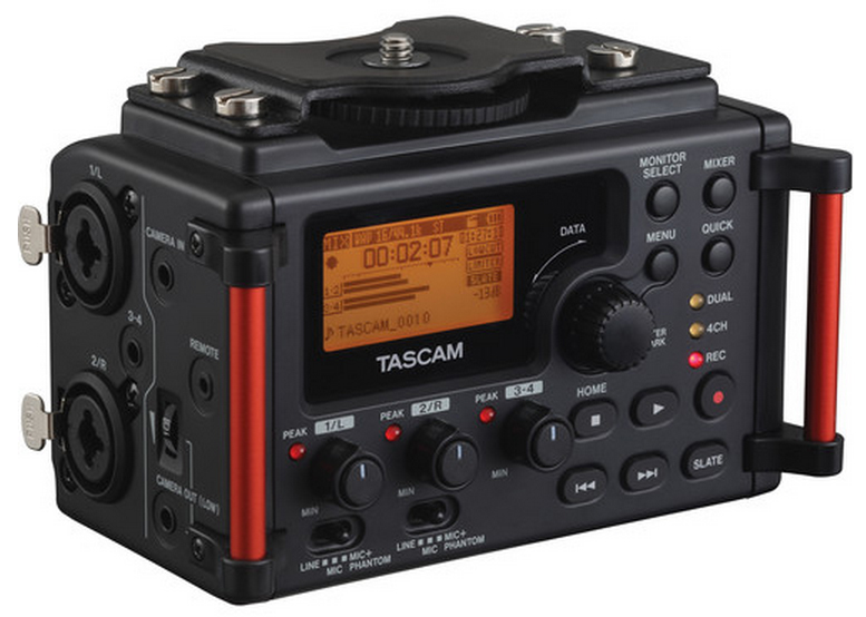 3 Items Tascam DR-70D 4-Track Portable Recorder Bundle with SanDisk 64GB Memory Card and Focus Card Reader 