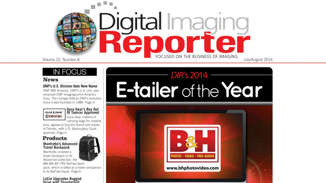 Digital Imaging Reporter Magazine awards B&H as E-Tailer of the year