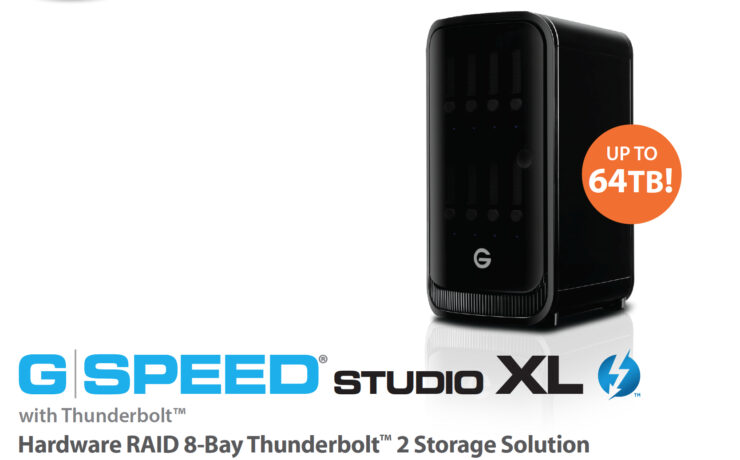 G-Technology releases G-SPEED STUDIO XL - 64TB 8-Bay Thunderbolt 2 Storage Solution
