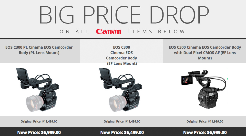 Canon C300 Price Drops 40% - Bad News for Owners