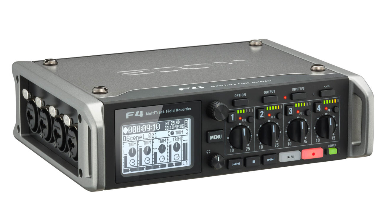 New Zoom F4 MultiTrack Field Recorder Announced