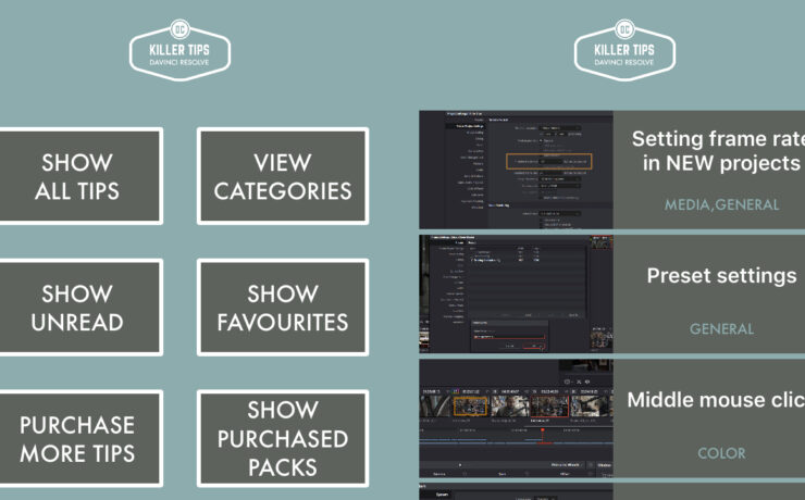 "DaVinci Resolve Killer Tips" App - for iOS and Android
