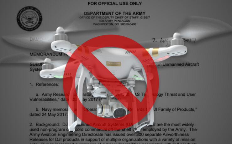 US Army to Cease Use of DJI Products