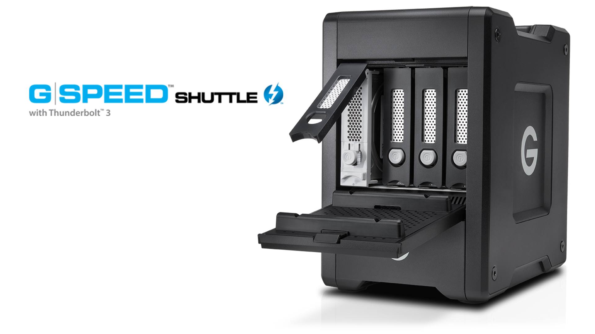 G-TechnologyのG-Speed Shuttle － RAID、SSD、メディアアダプター組合せ自由な大容量ストレージ