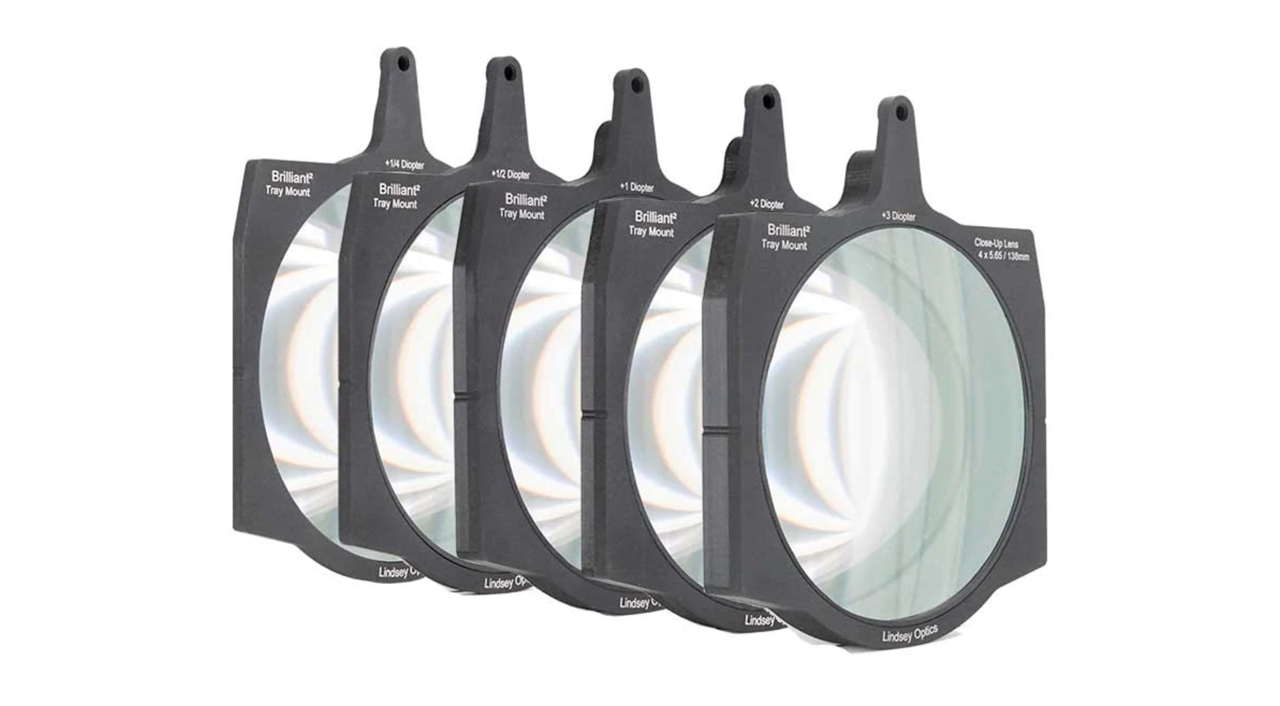Set de dioptrías con bandeja Lindsey Optics Brilliant² - Filtro de aproximación (close up) y bandeja porta-filtro todo en uno