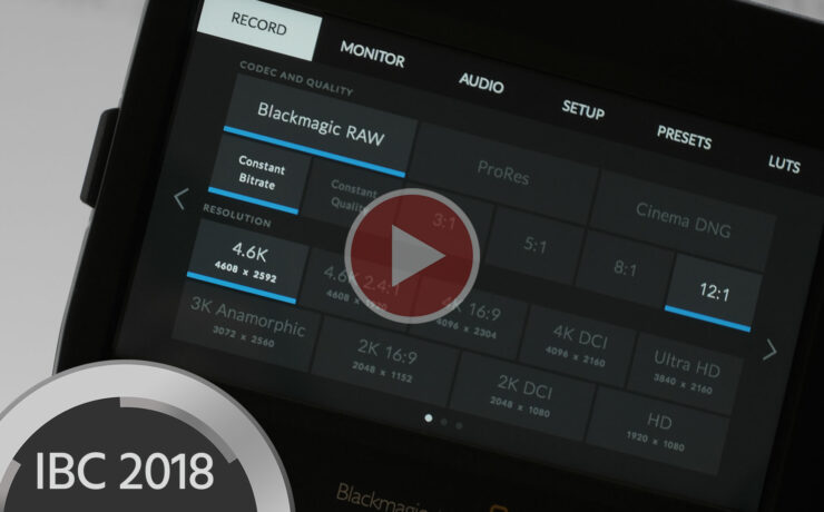 Blackmagic RAW Technology Introduced – 12 bit Compressed RAW Camera Internal for Free