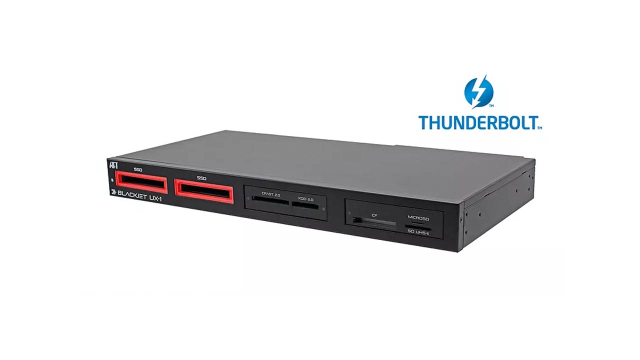 Blackjet UX-1 Cinema Dock – edición e ingestión a 2750 MB/s con Thunderbolt 3