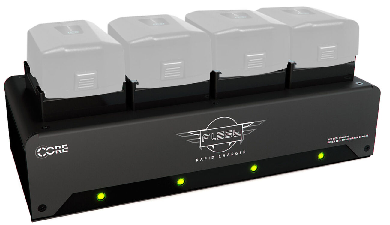 Core SWX Fleet FF Charger – Juice Up 4 MōVI Pro Battery Packs in 45 Minutes