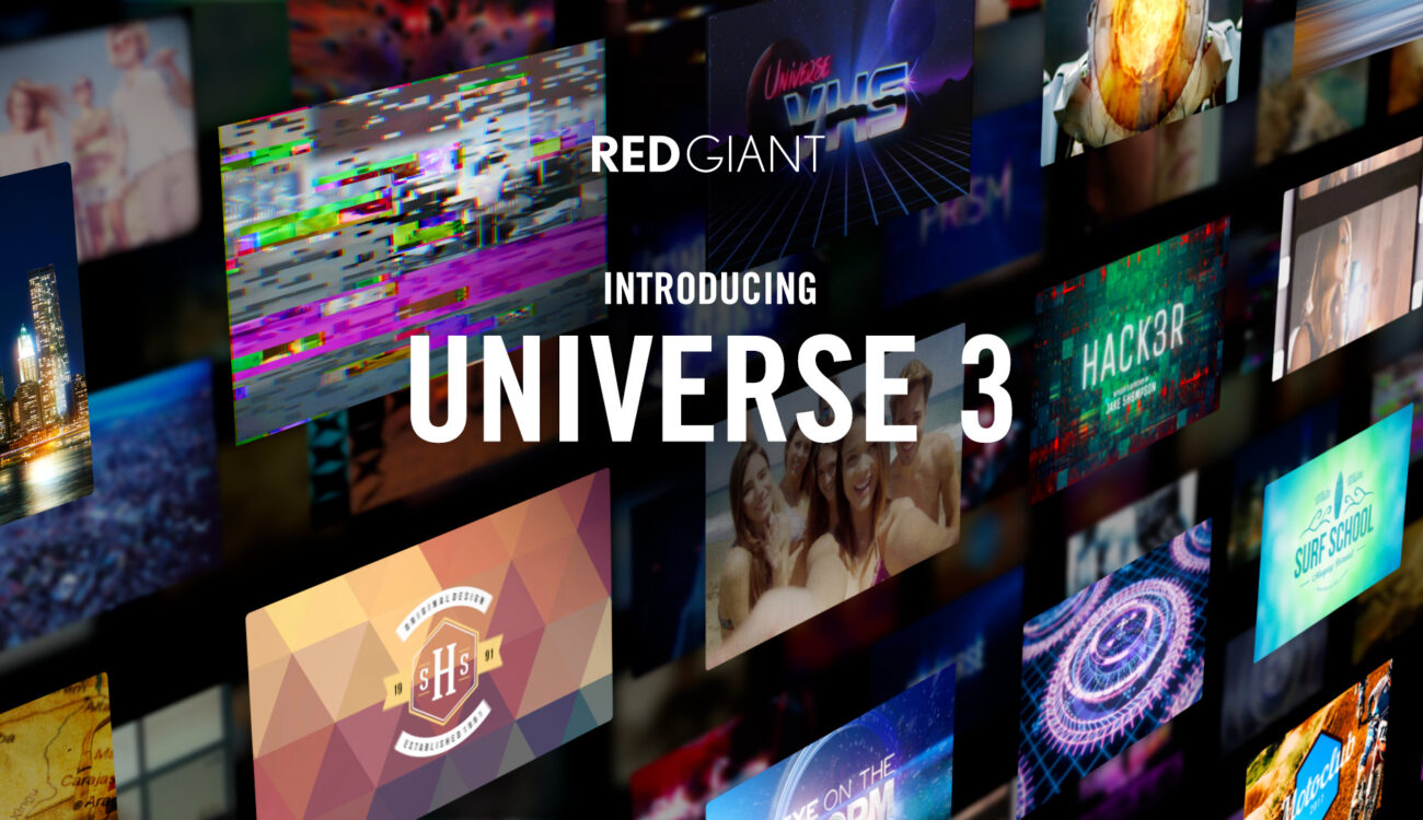 Red Giant Universe 3.0 – Dashboard, Text Effects and More