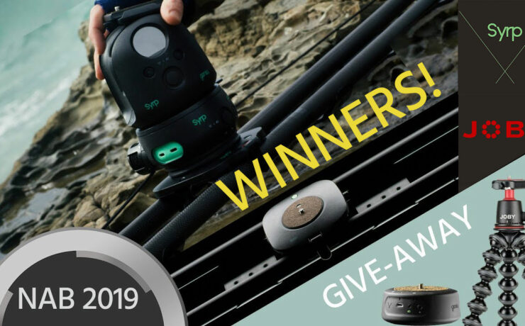 Winners of $5000 Worth of Gear from NAB Syrp & Joby Give-Away Announced!