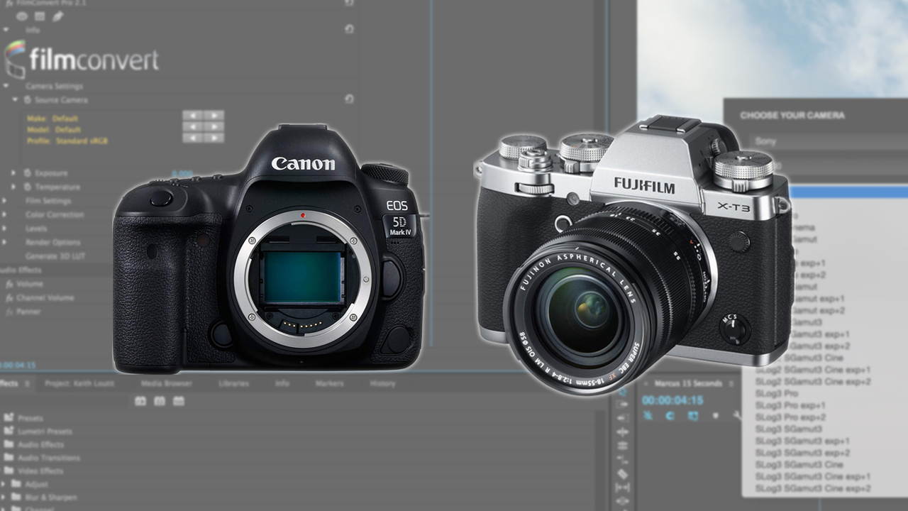 Paquetes de cámara FilmConvert Pro / Nitrate para FUJIFILM XT-3 y Canon 5D Mark IV