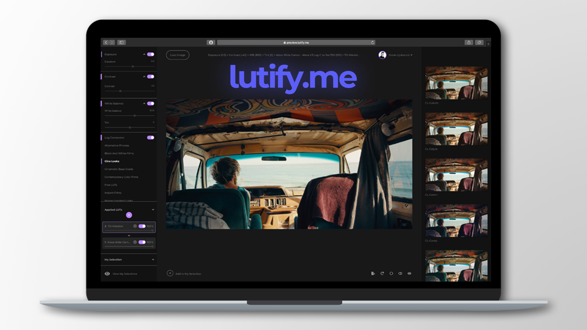 Actualización de Lutify.me - ahora puedes exportar las LUTs creadas directamente