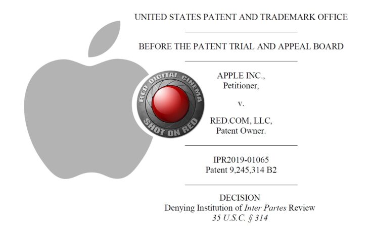 Apple's Patent Challenge Against RED Dismissed - RED RAW Patent Remains Valid