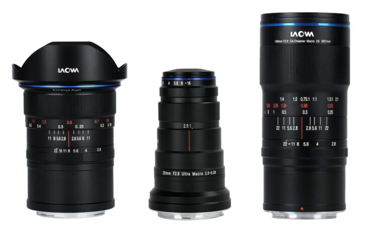 Laowa 12mm Zero-D, 25mm and 100mm Ultra Macro Lenses - Now Also for Nikon Z and Canon RF