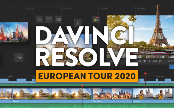 Learn DaVinci Resolve for Free – European Tour with over 35 Cities Ahead