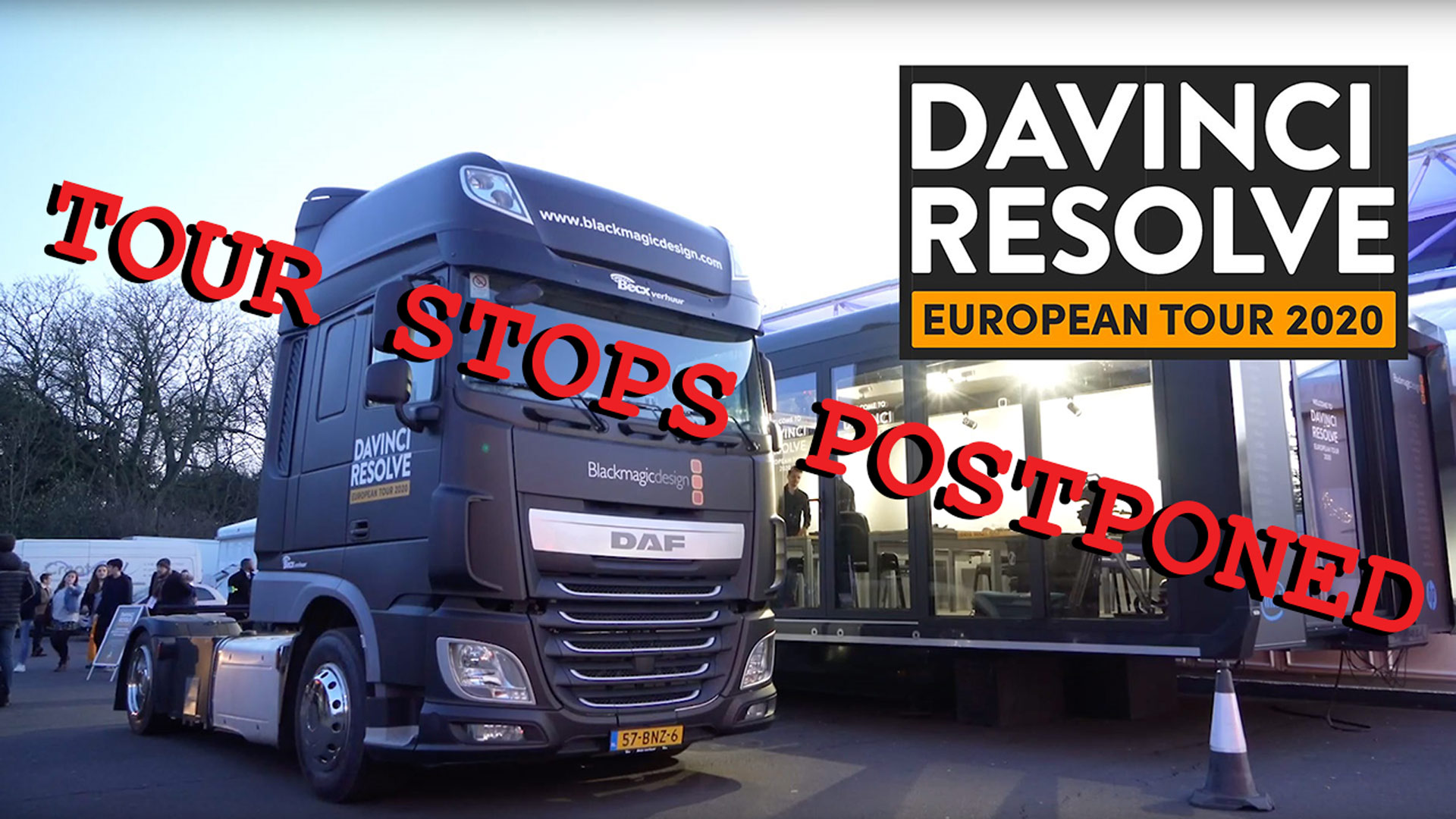 Tour Europeo de DaVinci Resolve 2020 - Algunas paradas de la gira pospuestas debido al coronavirus