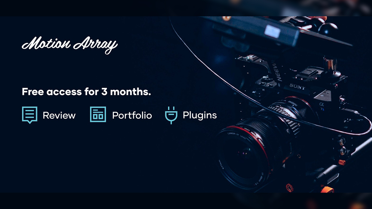 Motion Array Offers Free Premiere Pro Transitions, Video Review and Video Portfolio For 3 Months