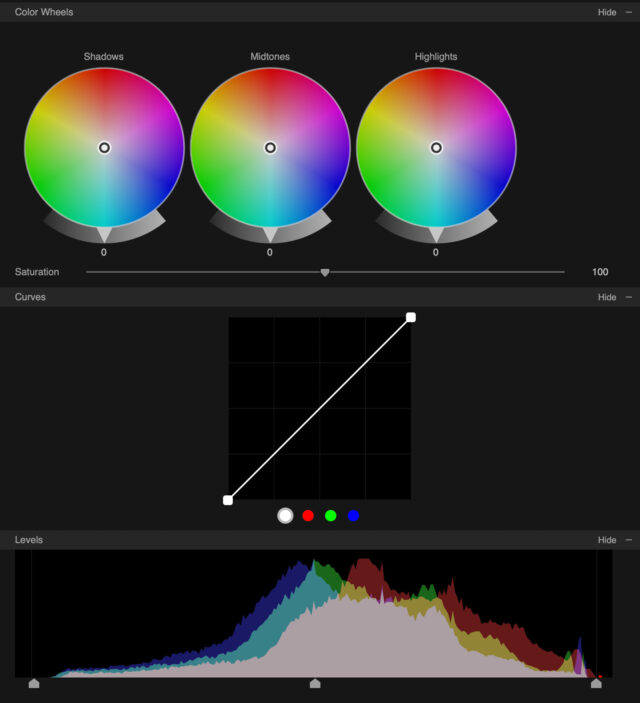 FilmConvert NITRATE has basic color correction built in.