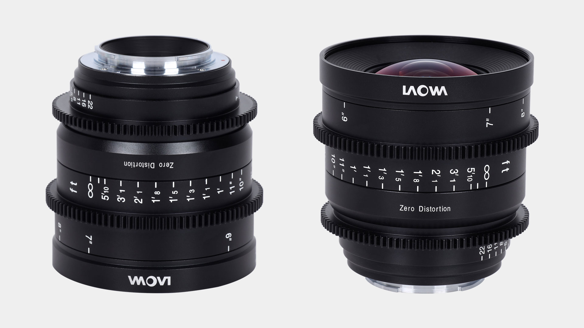Laowa 7.5mm T2.1, 9mm T2.9 Zero-D and 15mm T2.1 Zero-D Cine Lenses