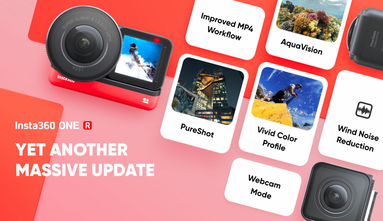Actualización de firmware de la Insta360 ONE R v.1.2.16 - Mejor calidad de imagen y modo de cámara web