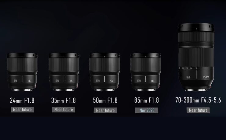 Panasonic Teases New L-Mount Lenses - 24, 35, 50, 85mm f/1.8 Primes and 70-300mm Zoom