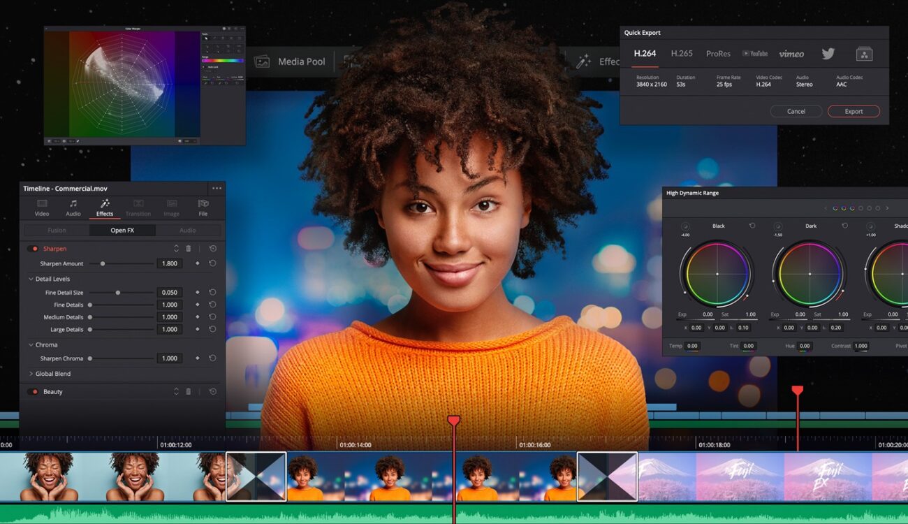 Lanzaron DaVinci Resolve 17 Public Beta 2 y 17.1 Beta 1