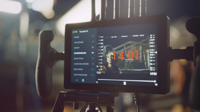 SmallHD Monitor with Teradek RT data overlay