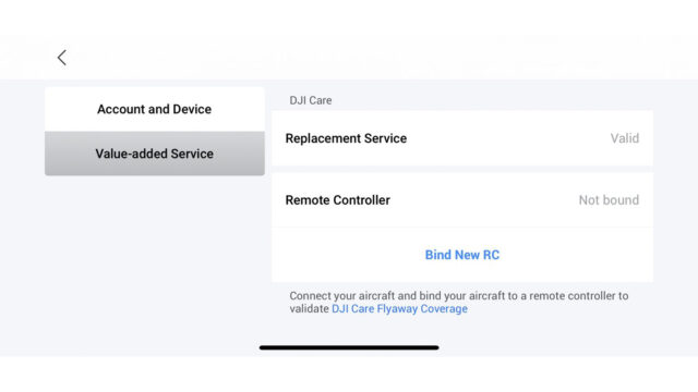 DJI Care Refresh - Bind Remote Controller (Credits: DJI)