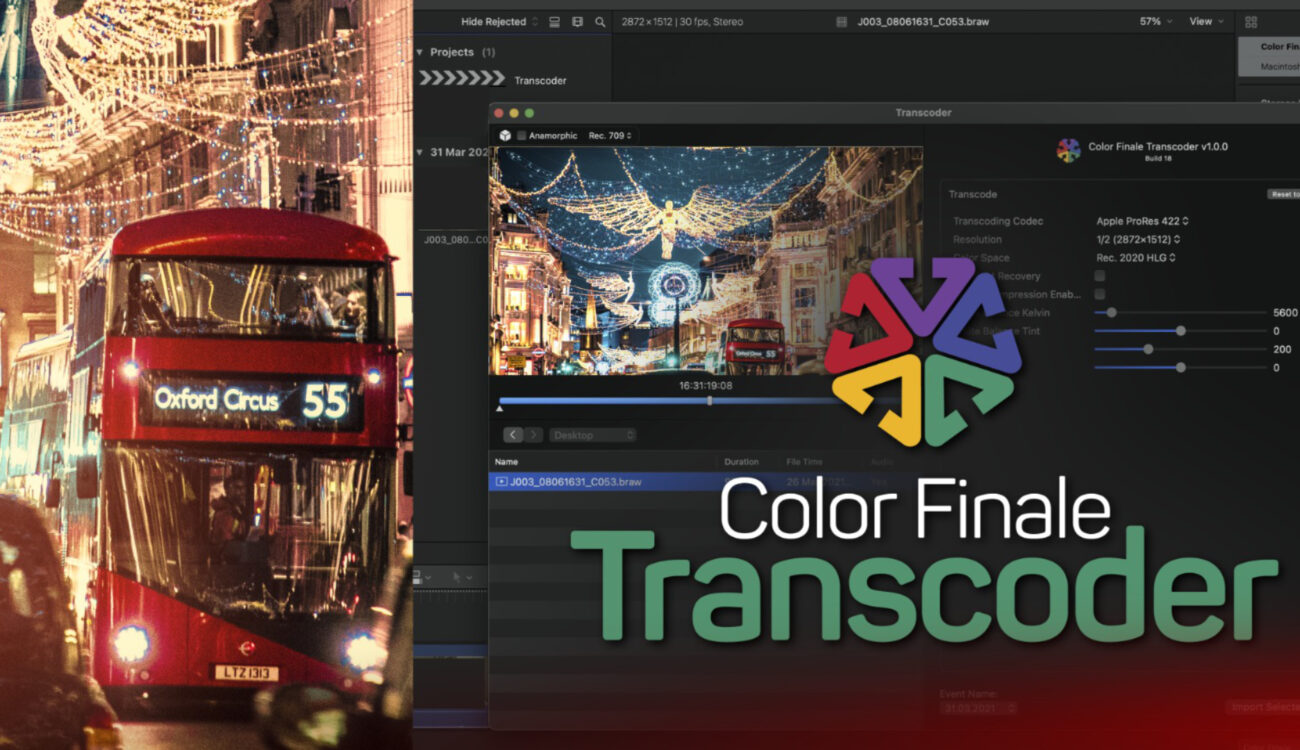 El plugin Color Finale Transcoder permite importar material RAW en Final Cut Pro