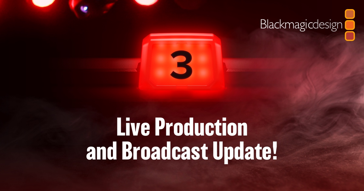 Blackmagic Design Live Production and Broadcast Announcement – Maybe More?