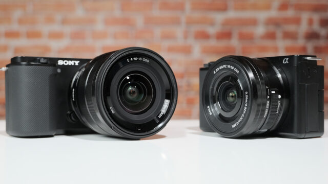 Sony ZV-E10 APS-C camera with two suggested lenses