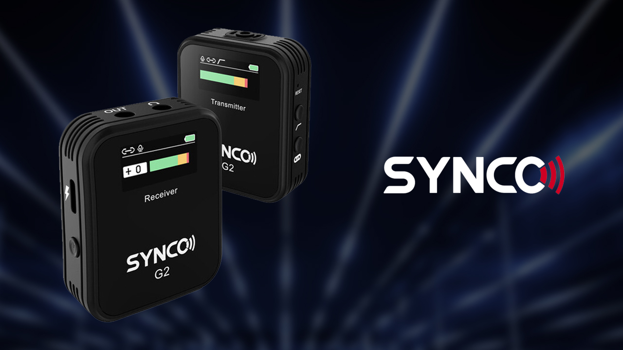 Synco G2 - Sistema de micrófono de solapa inalámbrico económico con pantalla integrada