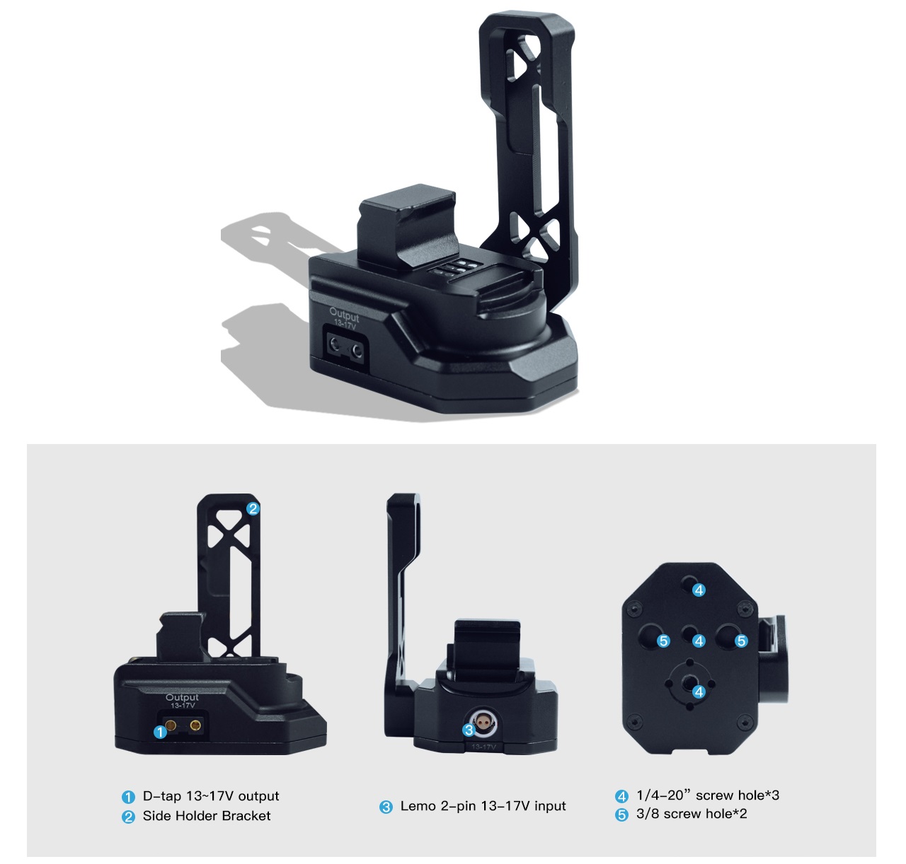 RS Ring Grip,DF DIGITALFOTO RS2 Power Supply System Support Rig Dual  Handle Ring Compatible with DJI RS Gimbal,Including ARRI Rosette Adapter  and