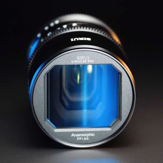 SIRUI 50mm T2.9 1.6x Full-Frame Anamorphic Lens front view