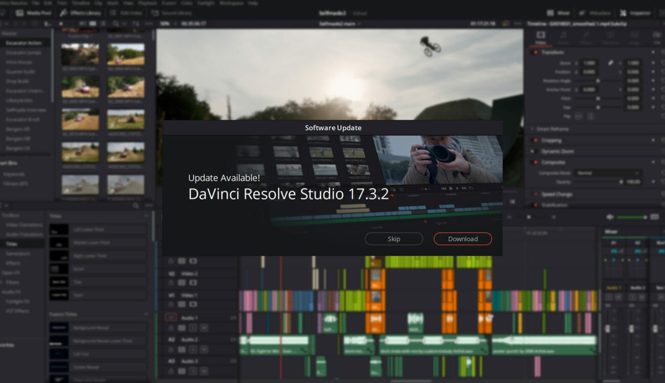 DaVinci Resolve 17.3.2 Released - Blackmagic RAW SDK 2.2 and more