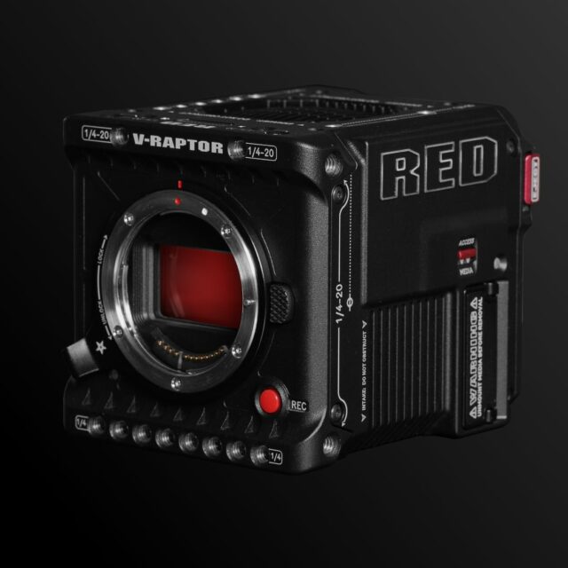 RED V-RAPTOR black left-side view