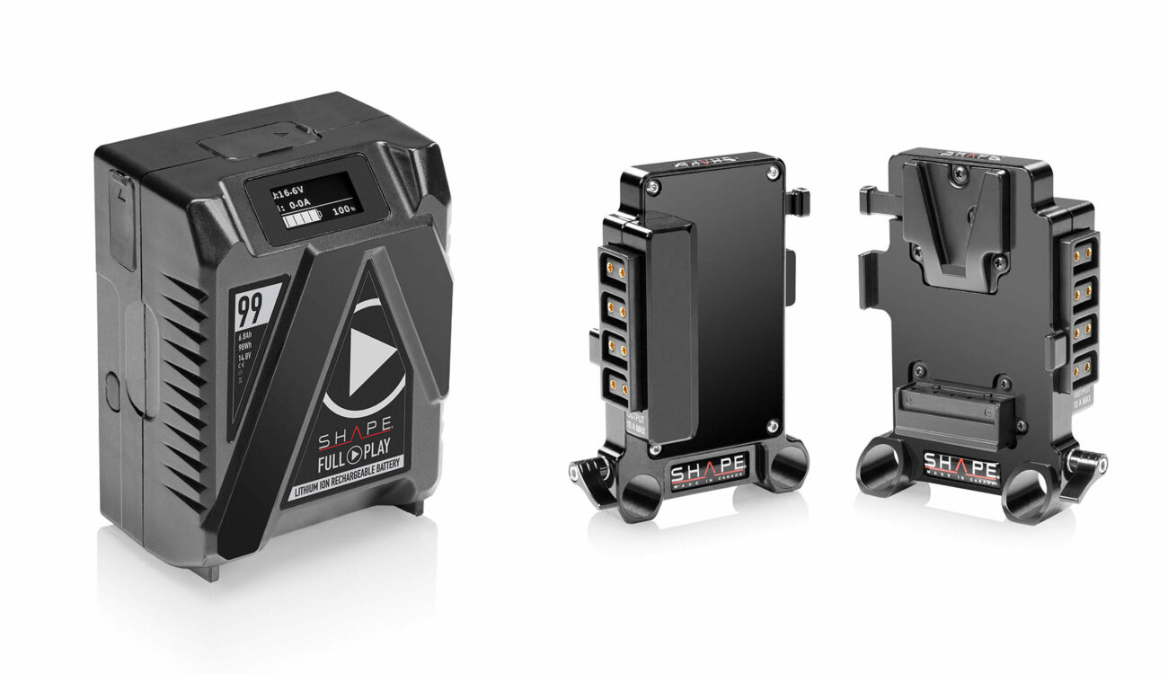 SHAPE Full Play 99Wh Mini Battery and Multi D-Tap V-Mount Plate Launched