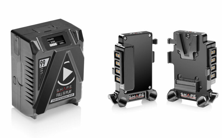 SHAPE Full Play 99Wh Mini Battery and Multi D-Tap V-Mount Plate Launched