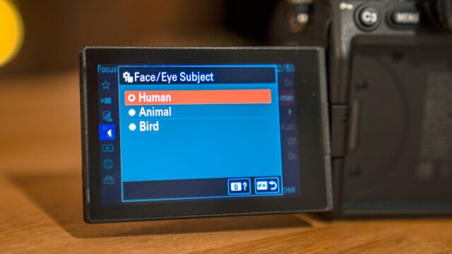 Sony a7 IV Face/ Animal/ Bird AF detection