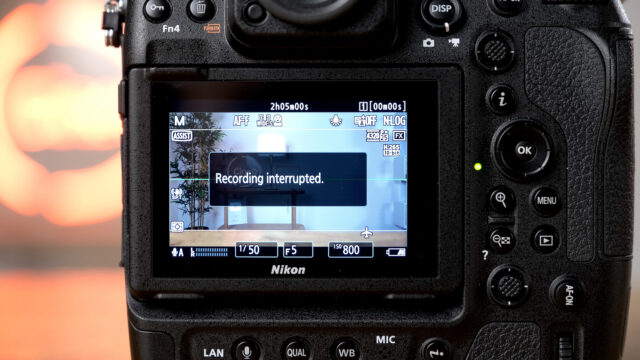 Nikon Z 9 8K internal recording time limit