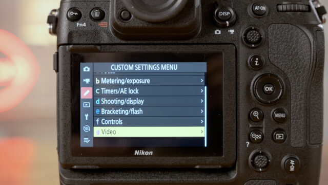 Video menu two: Dedicated video features