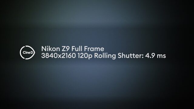 Rolling shutter in 4k 120p mode of the Nikon Z 9