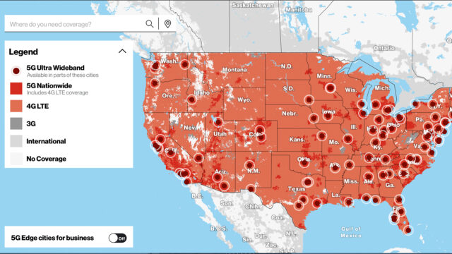 Verizon 5G Coverage Map.