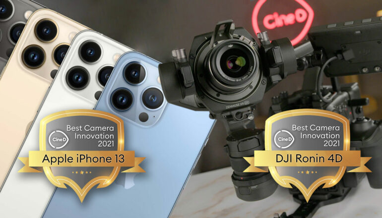 CineDベストカメライノベーションアワード2021はApple iPhone 13とDJI Ronin 4Dに