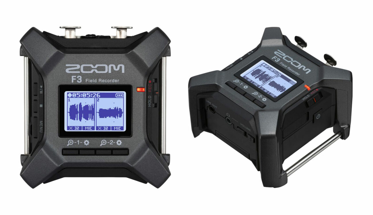 Zoom F3 Portable 2-Channel 32-Bit Float Audio Field Recorder