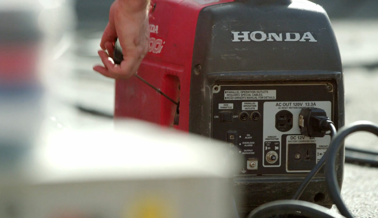 Uso de generadores Honda en la realización de películas