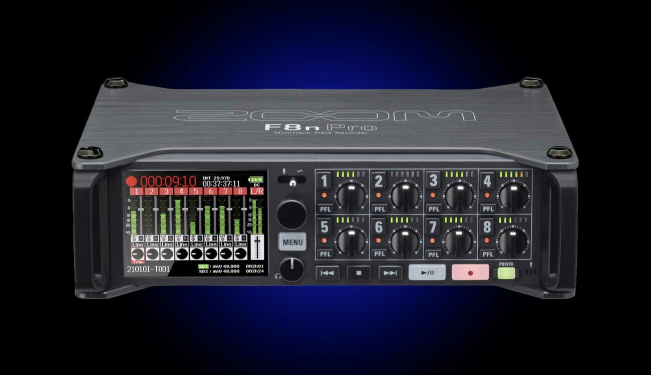 ZOOM F8n Pro Announced – 32 Bit 8 Channel Field Recorder 