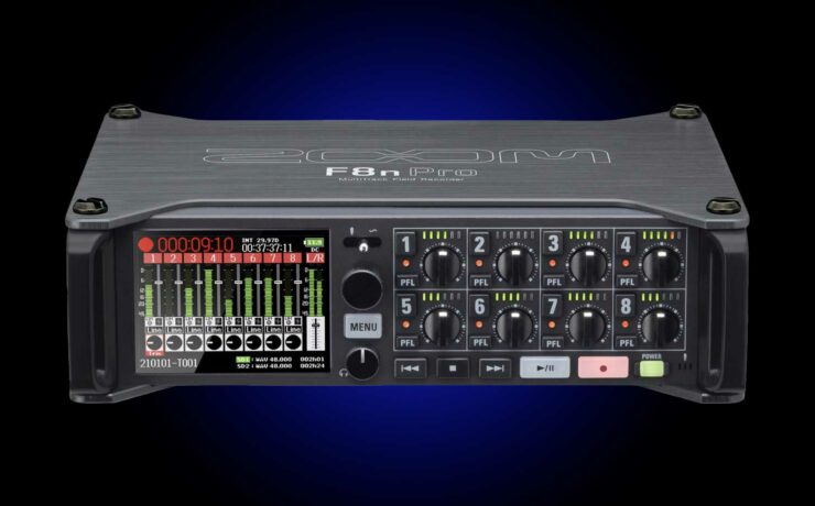 ZOOM F8n Pro Announced – 32 Bit 8 Channel Field Recorder 