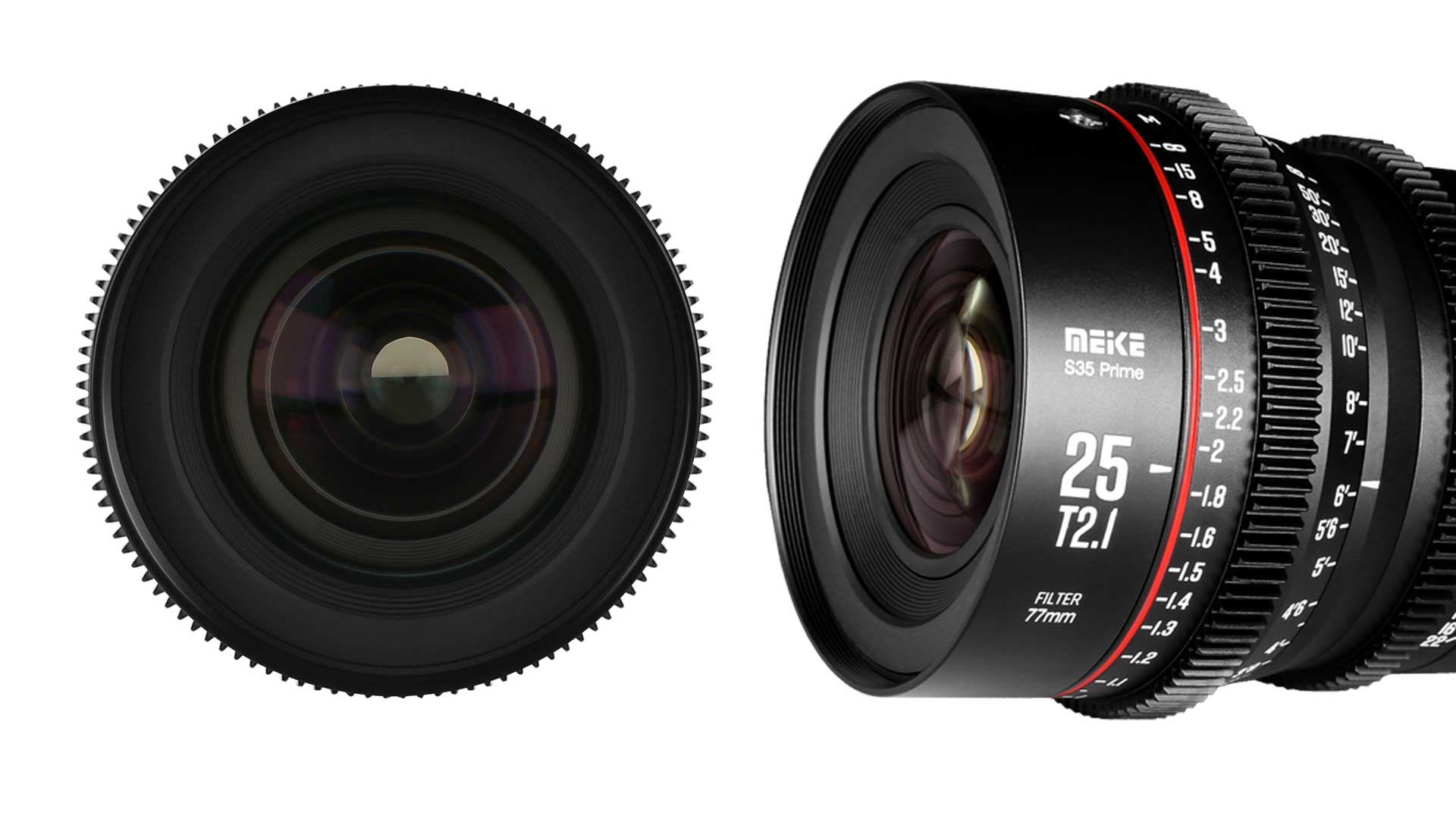Meike 25mm T2.2 Large Aperture Manual Focus Prime Low Distortion Mini Cine Lens Compatible with Fujifilm X Mount Lens 
